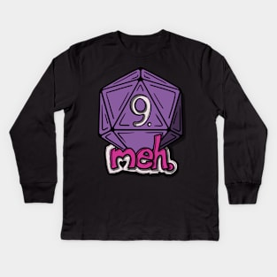 meh Purple Kids Long Sleeve T-Shirt